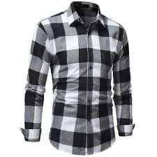 Men’s Cotton Casual Shirt – Checked Pattern